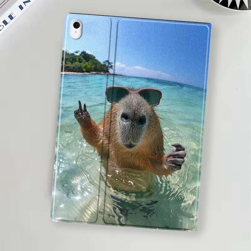 Cool Cute Capybara creativo para Samsung Galaxy Tab S11 S10 S9 S8 S7 S6 A10.1 A9 A8 A7 10,1 Lite FE Plus pulgadas funda para tableta - imagen 4