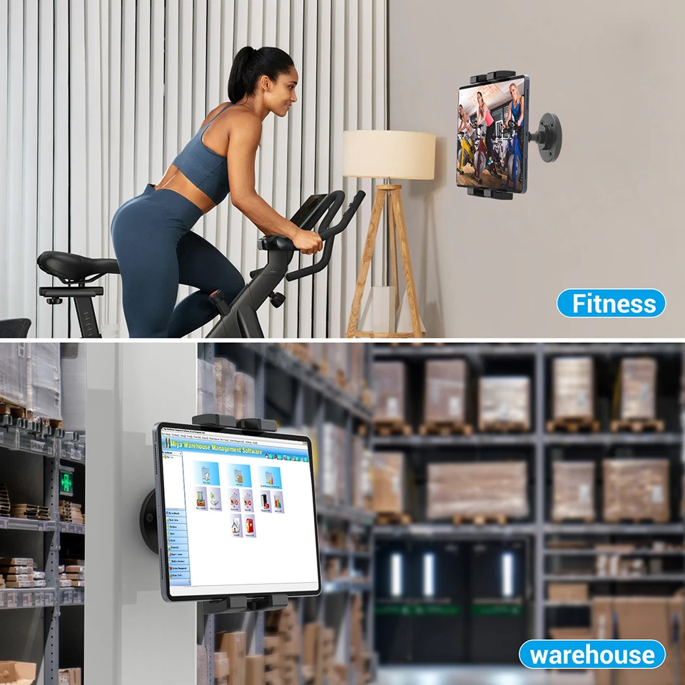 Soporte para tableta con rotación de 360 grados para iPad, soporte Universal montado en la pared de 4,7 a 16 pulgadas, soporte de aluminio para el hogar y la Oficina - imagen 2