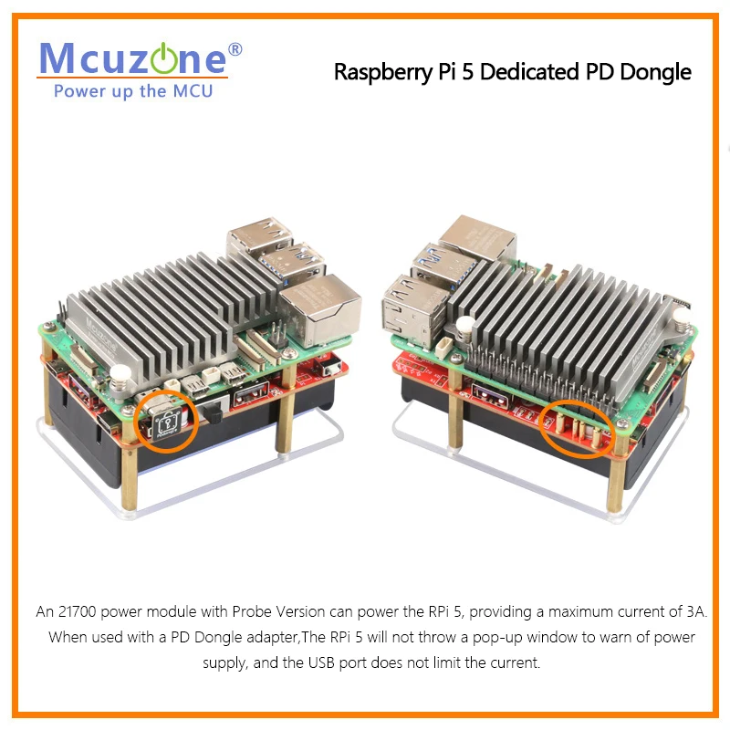 Raspberry Pi5 PD Dongle, Raspberry Pi 5 Puerto USB-C PD Agarre de manos - imagen 3