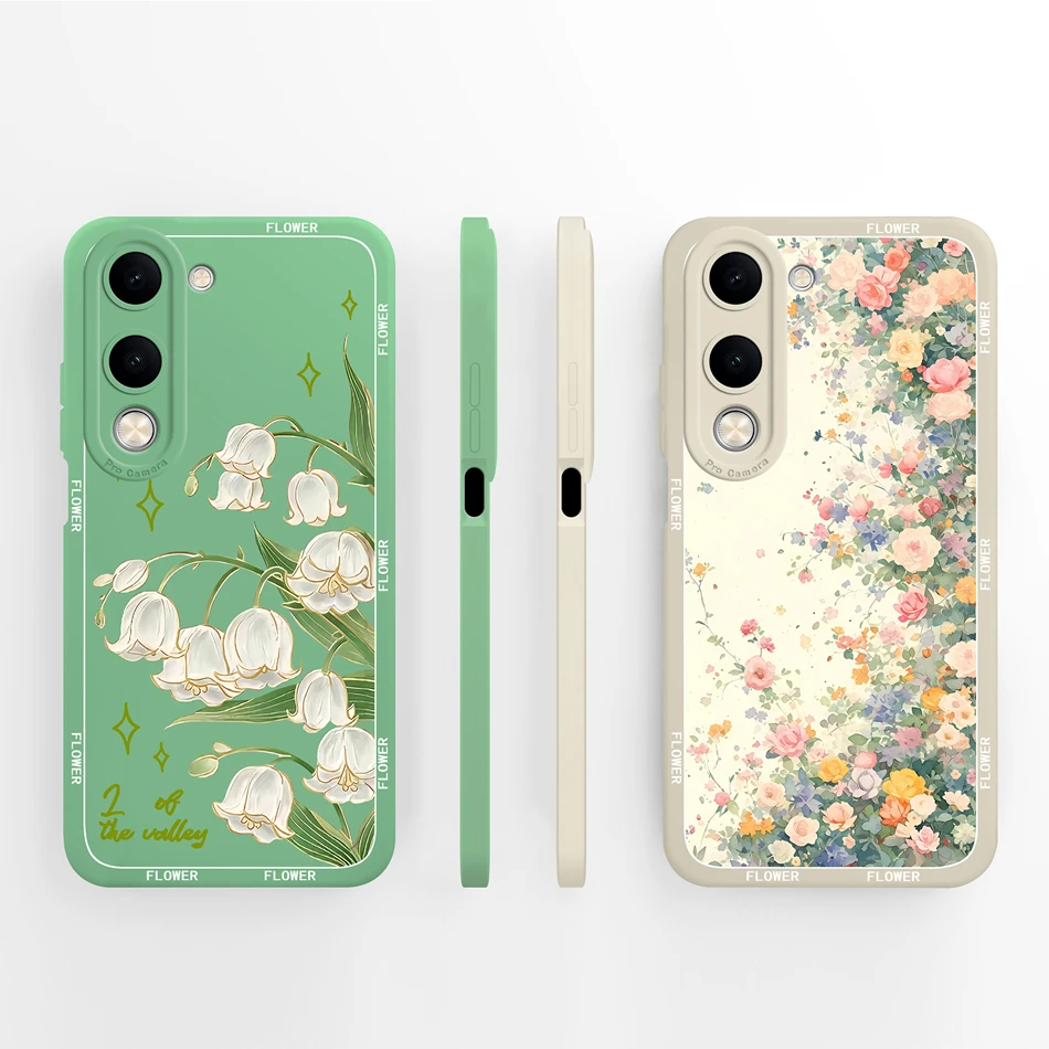 Para Vivo Y04 Y03 Y03T funda de teléfono Color degradado cubierta a prueba de golpes para Vivo Y 04 Y 03 carcasa protectora de cámara de silicona líquida suave - imagen 4