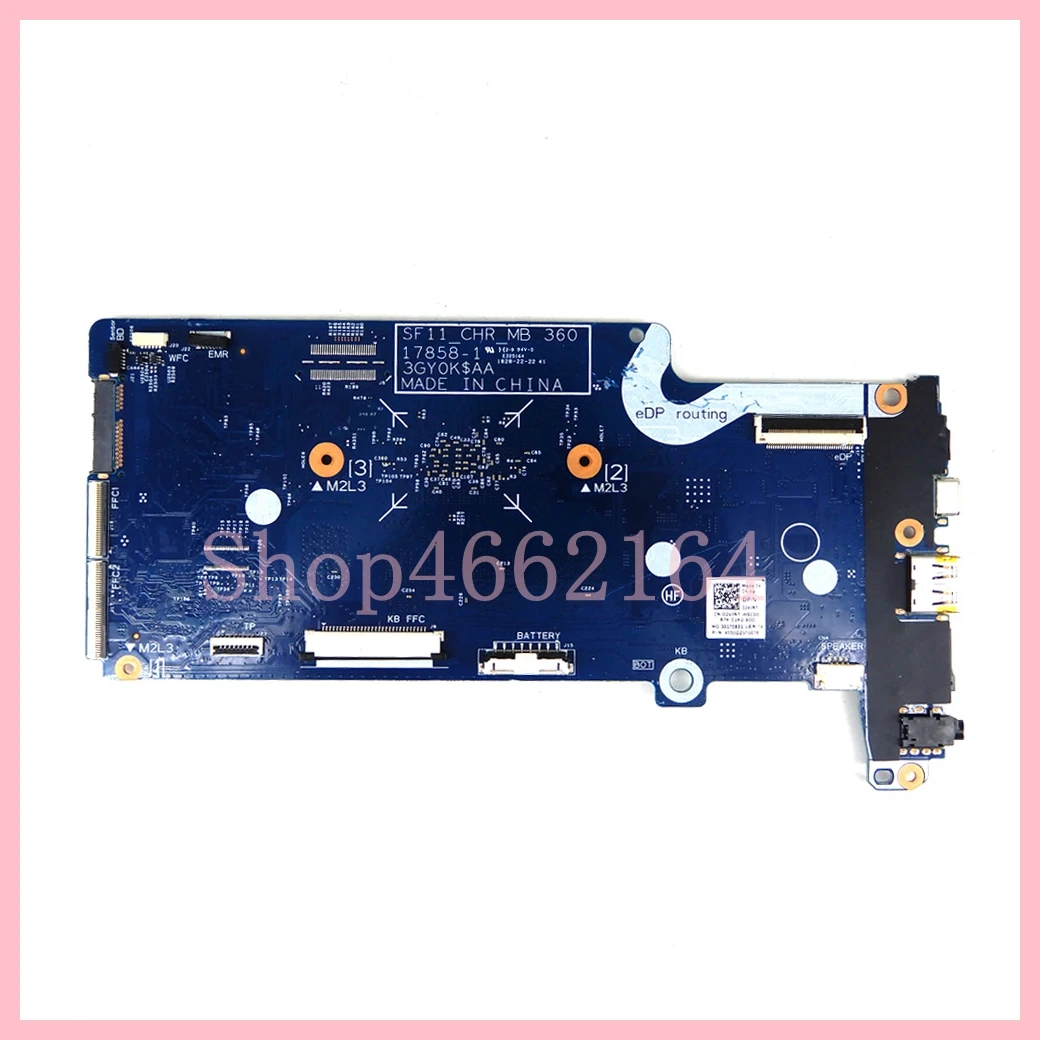 17858-1 con CPU N3350 N3540 4GB-RAM 32GB-SSD placa base para ordenador portátil Dell OEM Chromebook 11 5190 placa base para portátil prueba de 100% OK - imagen 3
