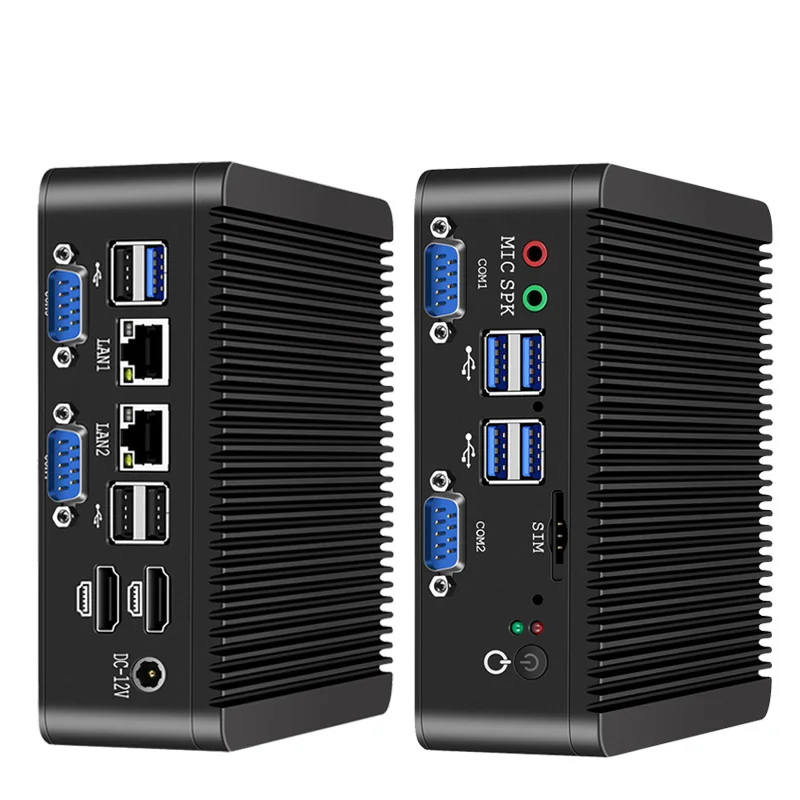 Intel Celeron N4000/J5005 Mini PC industrial compatible con Linux WiFi 4G LTE ordenador con 4xRS232/485 2xHDMI 5xUSB3.0 WIN10 listo - imagen 2