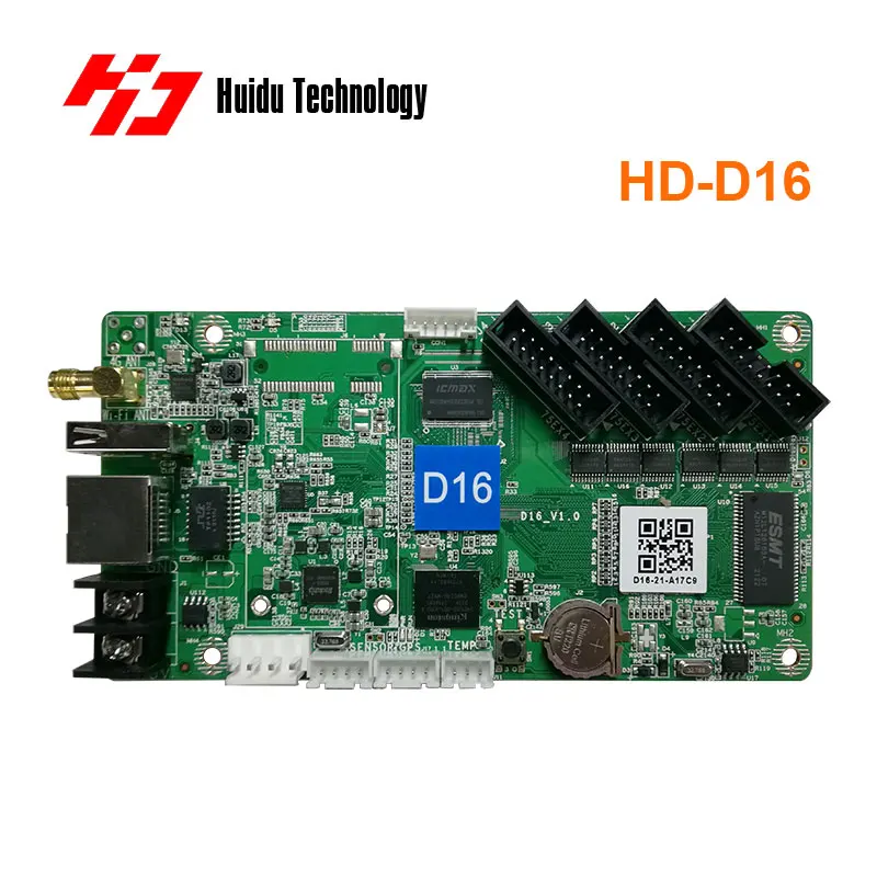Huidu C08L D16 C16L Controlador asíncrono LED Pantalla LED HD Sistema de control asíncrono para pantalla LED pequeña y mediana