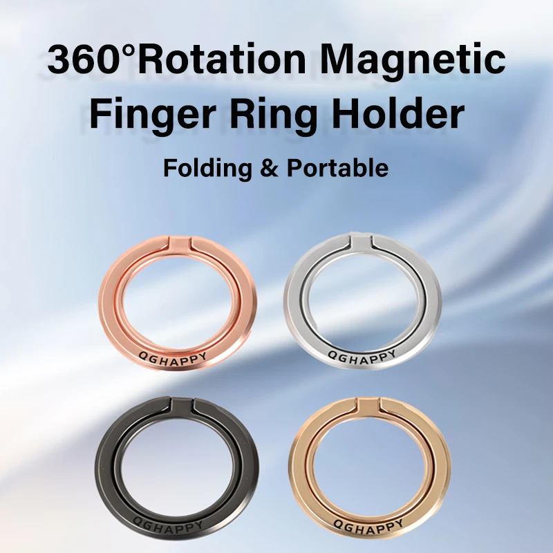Soporte de teléfono con anillo magnético para teléfono móvil portátil MagSafe, soporte plegable con imán, soporte de agarre extraíble para soporte de iPhone - imagen 3