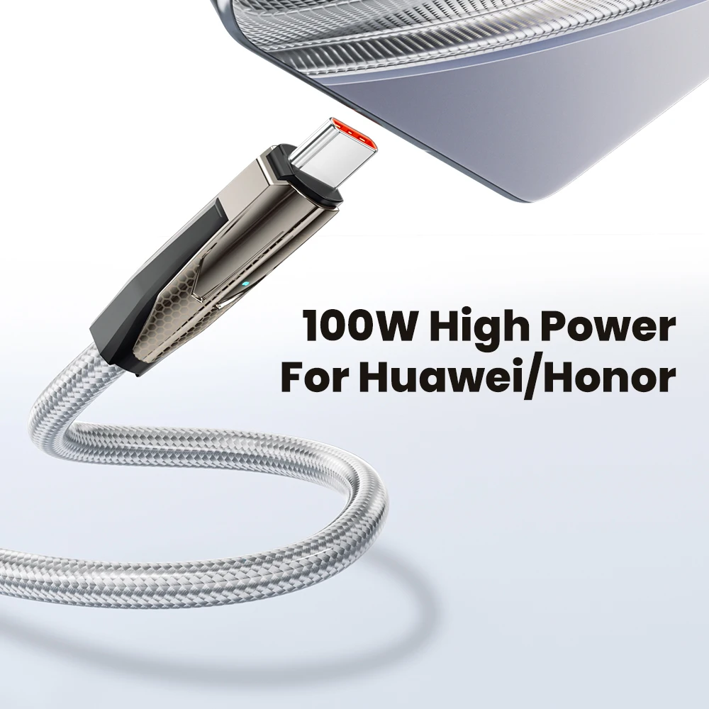 Toocki 6A Cable USB tipo C 100W carga rápida para Huawei P50 Mate50 Mate40 Nova Series Honor Xiaomi Realme Redmi POCO Cable de datos - imagen 3