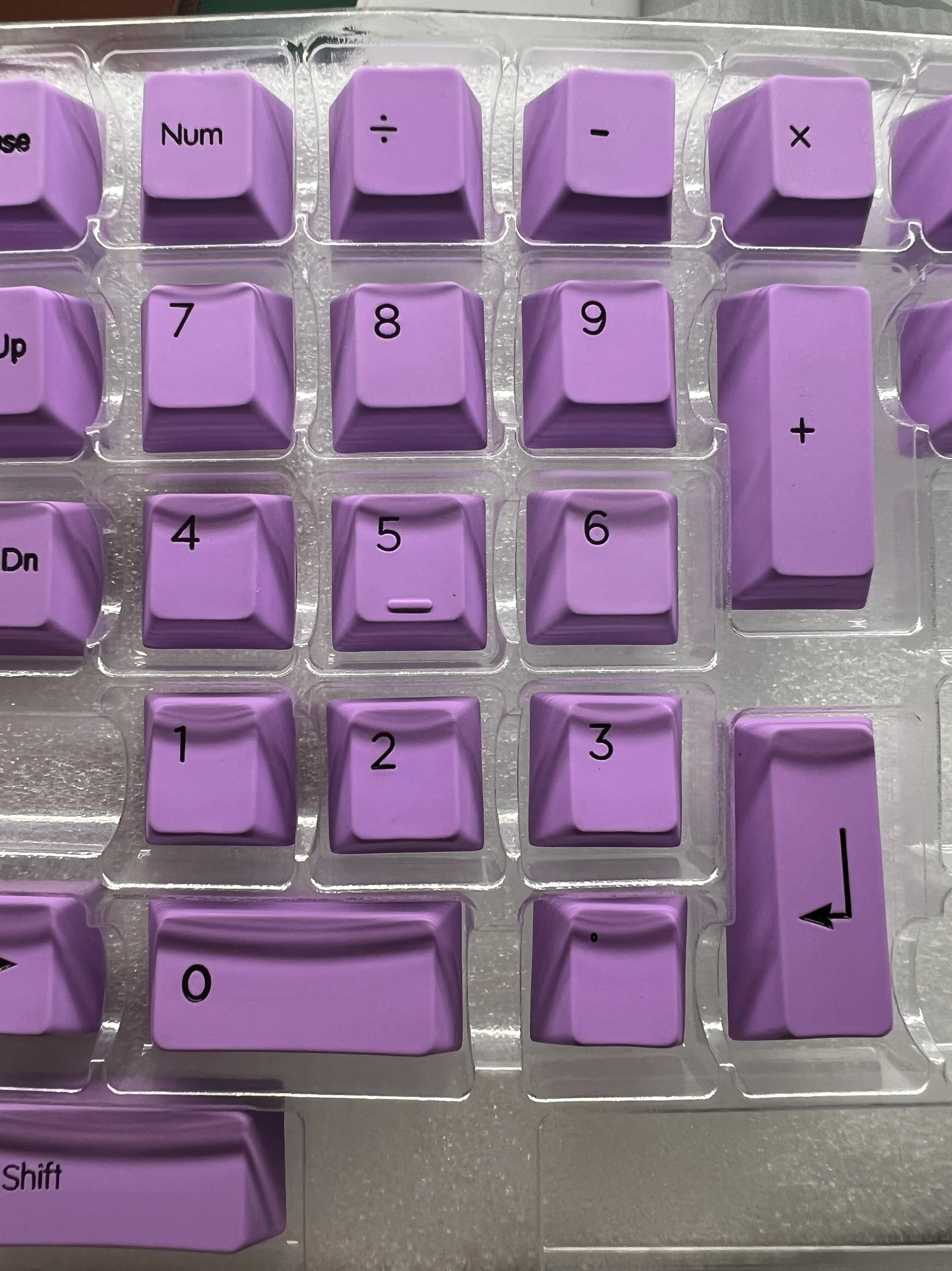 number pad keycaps