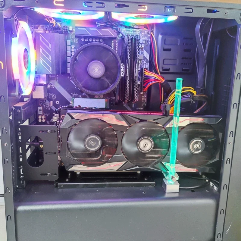 Soporte de montaje Vertical GPU, Kit de soporte para tarjeta gráfica con Cable elevador PCI-E 4,0/3,0x16, ángulo recto de 90 grados, 15cm, 20cm, 30cm - imagen 5