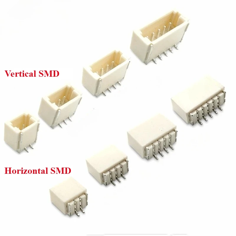 Juego de 10 conectores SH1.0 Mm, carcasa macho, Cable de 10/20/30cm + paso SMD Vertical/Horizontal 2/3/4/5/6/7/8/9/10/12P - imagen 3