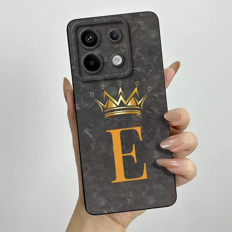 Funda de teléfono con letras de Panda para Xiaomi Poco X6 PocoX6 5G, protección de lente de cámara, funda suave de silicona líquida para parejas