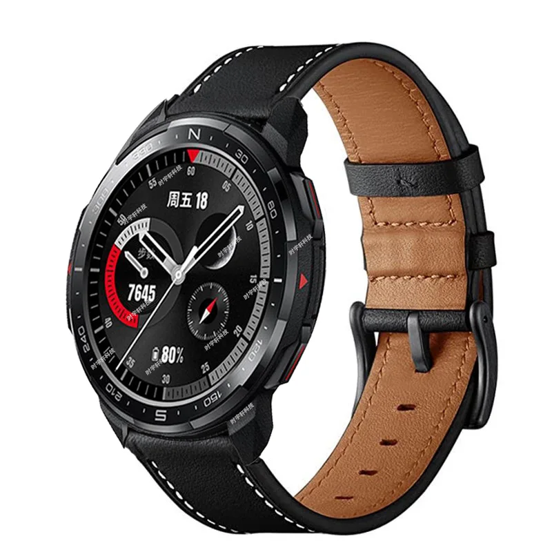 Para Honor Watch GS Pro Smartwatch pulsera 22mm correa de repuesto de cuero para Honor Magic 1 2 46mm/GS 3 correa deportiva para hombres - imagen 4