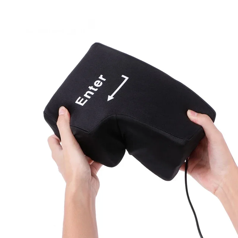 Divertido USB Enter Key Big Enter botón Supersize Oficina escritorio almohada Nap USB Gadget Anti estrés alivio - imagen 2