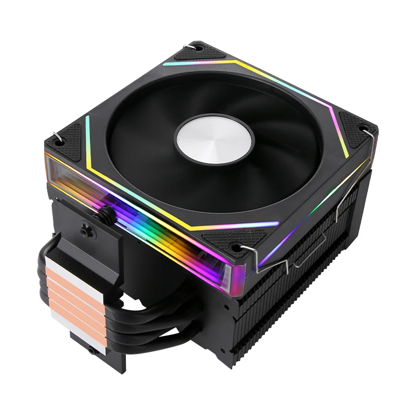 XUANFENG 120mm Argb ventilador silencioso Cpu enfriador de aire LGA2011-3 115x 18xx eficiente negro 4 tubos de calor Compatible i5 i7 i9 x79 x99 AM4 AM5 - imagen 4