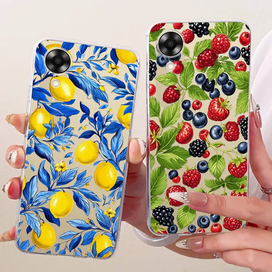 Funda para OPPO A17 A17k contraportada CPH2477 CPH2471 nueva elegante flor transparente silicona suave parachoques para OPPOA17 OPPOA17k Funda - imagen 3