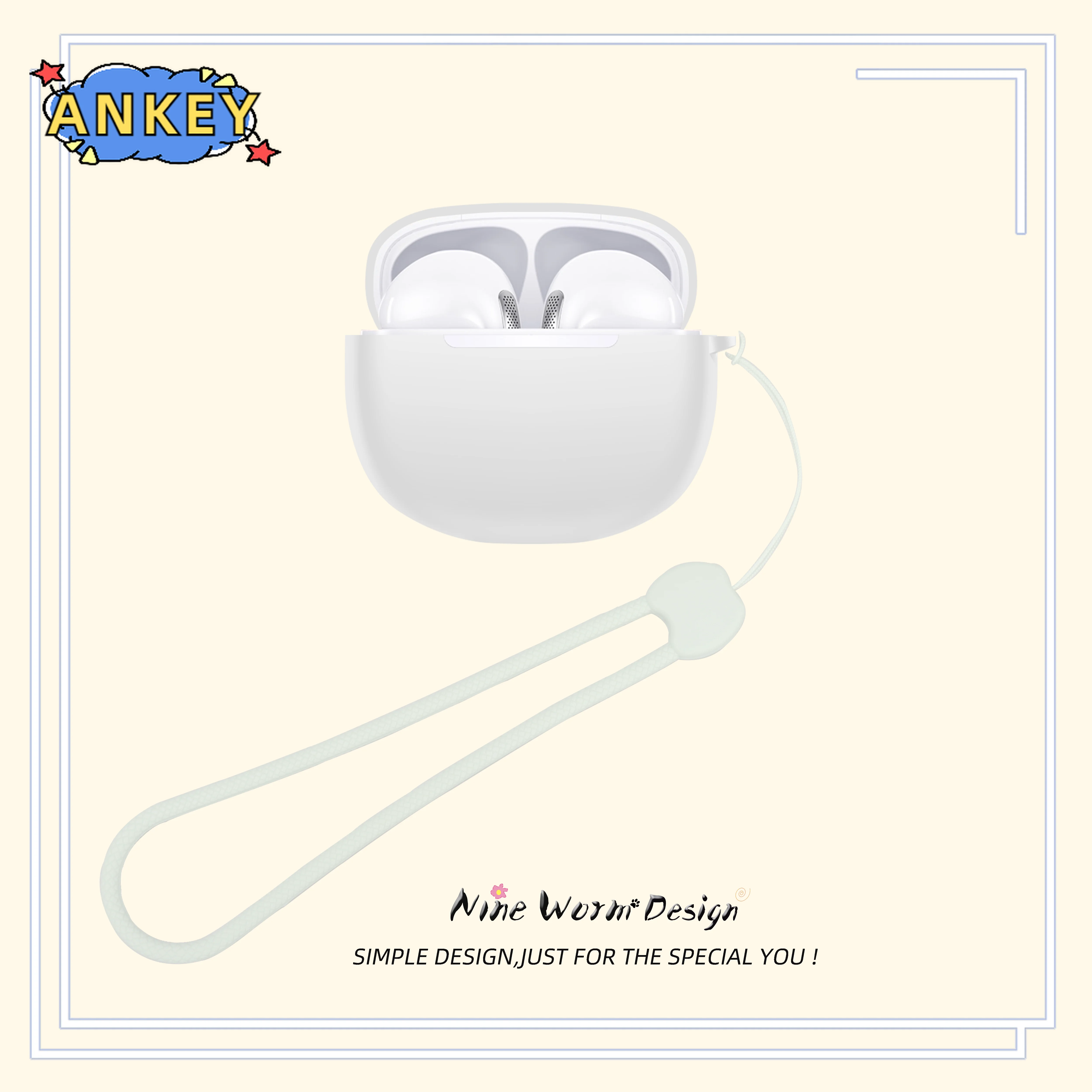 Para QCY MeloBuds N70 funda AilyPods funda protectora para auriculares anticaída de silicona suave auriculares inalámbricos Bluetooth transporte - imagen 4