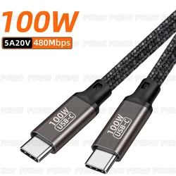 Cable USB-C 100W Carga Rápida para iPhone 15 Pro y MacBook Pro