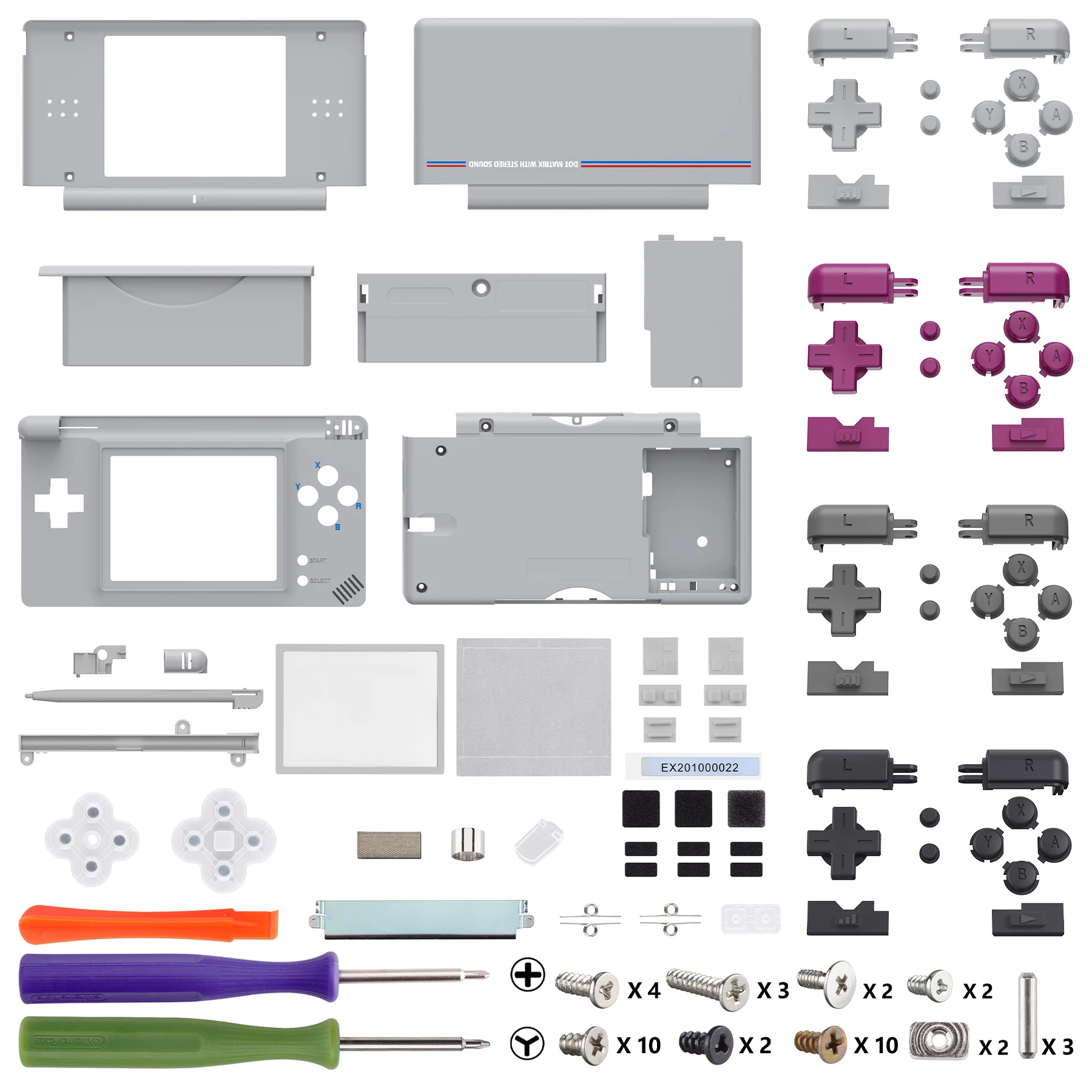 EXtremeRate-carcasa completa de repuesto para Nintendo DS Lite, carcasa clásica de 1989 GB, estilo DMG-01, para NDSL - imagen 2