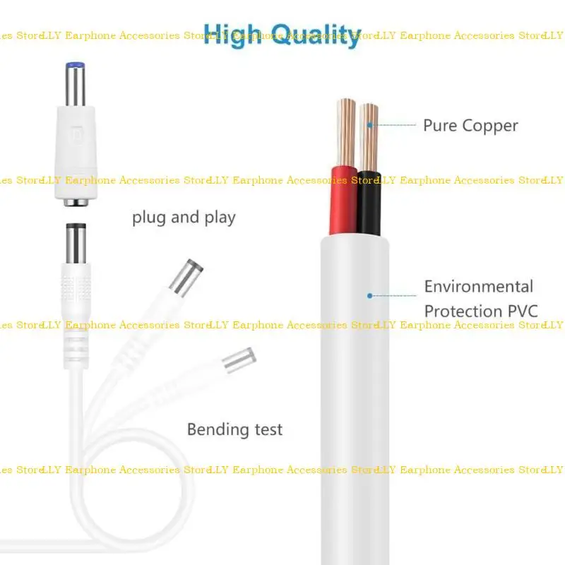 462E USB 5V cable alimentación DC9V12V para escáneres enrutadores Altavoces Cámaras Fuente alimentación con 8 - imagen 5