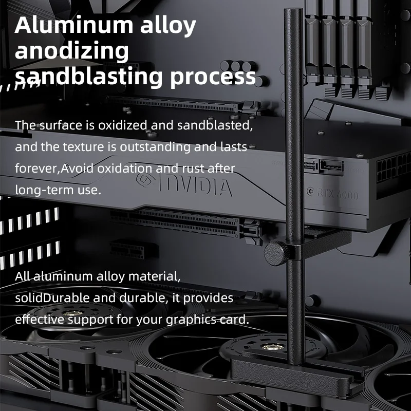 Teucer VC-4 soporte para tarjeta gráfica conector ajustable aleación de aluminio GPU soporte para tarjeta de vídeo ITX/ATX accesorio de caja de PC de escritorio - imagen 3