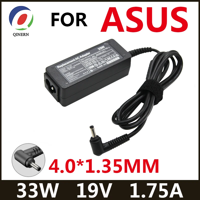 Cargador de ordenador portátil para Asus, adaptador de corriente de 19V, 1,75a, 33W, 4,0x1,35mm, X200M, S200E, X201E, X202E, X200CA, K200MA, F200CA, E203NA