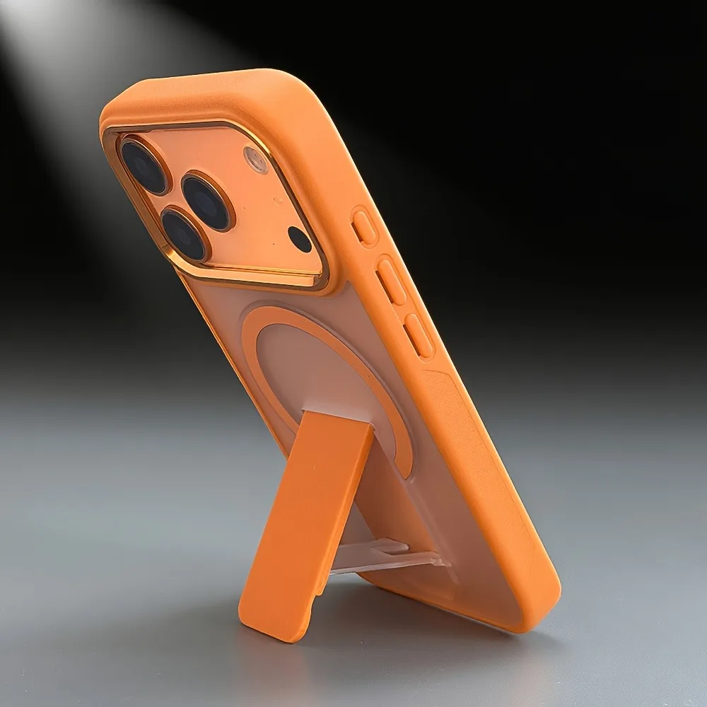 Funda de teléfono magnética con soporte plegable Luxuru para iPhone 17 16 12 13 15 14 Pro Max Plus 17Pro 17Air para fundas de carga inalámbrica Magsafe, funda para iphone 17 16 pro max - imagen 5