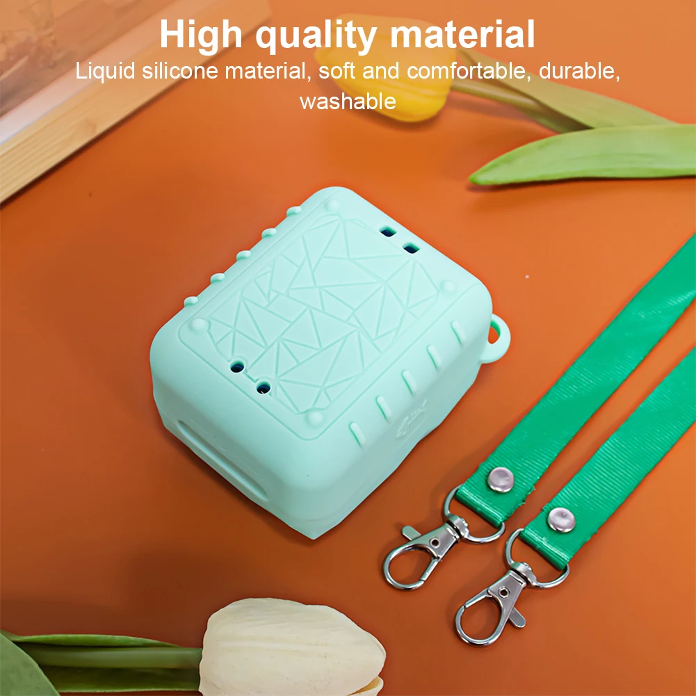 Funda de silicona con cordón, funda protectora de silicona, soporte protector de piel para Bitzee Magicals, juguete interactivo, mascota Digital