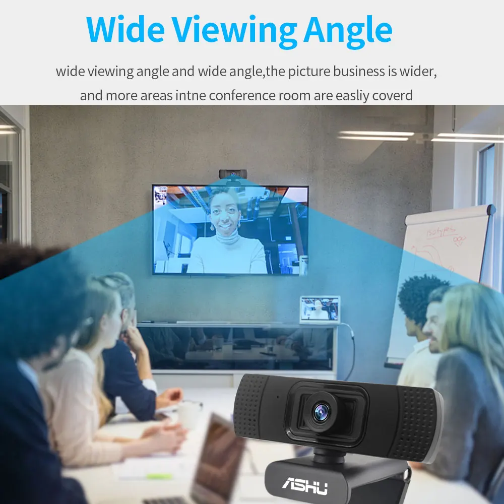 ASHU-cámara Web H609 Full HD, 1080P, Usb, con micrófono para ordenador, transmisión en vivo, videollamada, Conferencia - imagen 4
