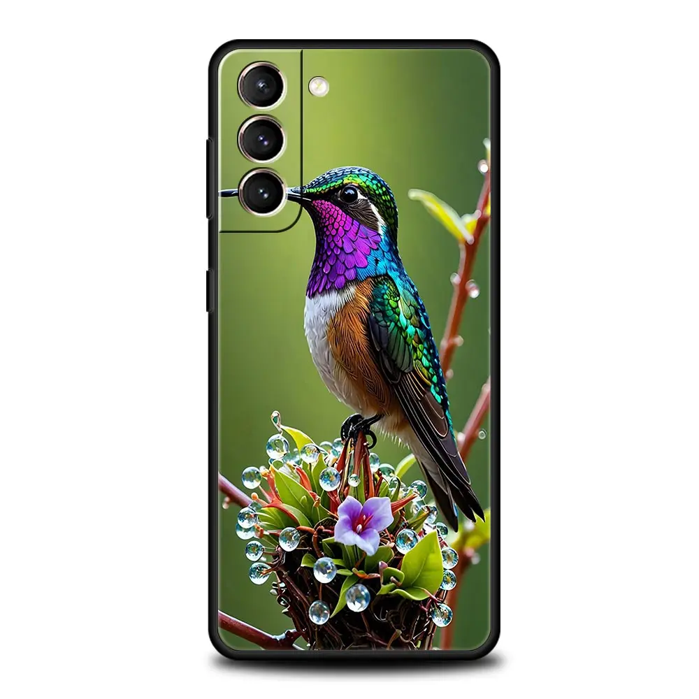 Funda de teléfono colibrí para Samsung Galaxy S25 S24 S23 S22 S20 Ultra S21 FE 5G S10 Plus S10E funda suave de TPU - imagen 3