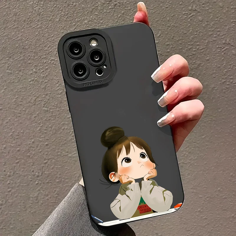 Funda con estampado de niña enojada bonita para Xiaomi Redmi Note 14 13 12 11 Pro Plus 5G 12S 11S 10S Redmi 13C 14C 13 4G funda de silicona - imagen 5