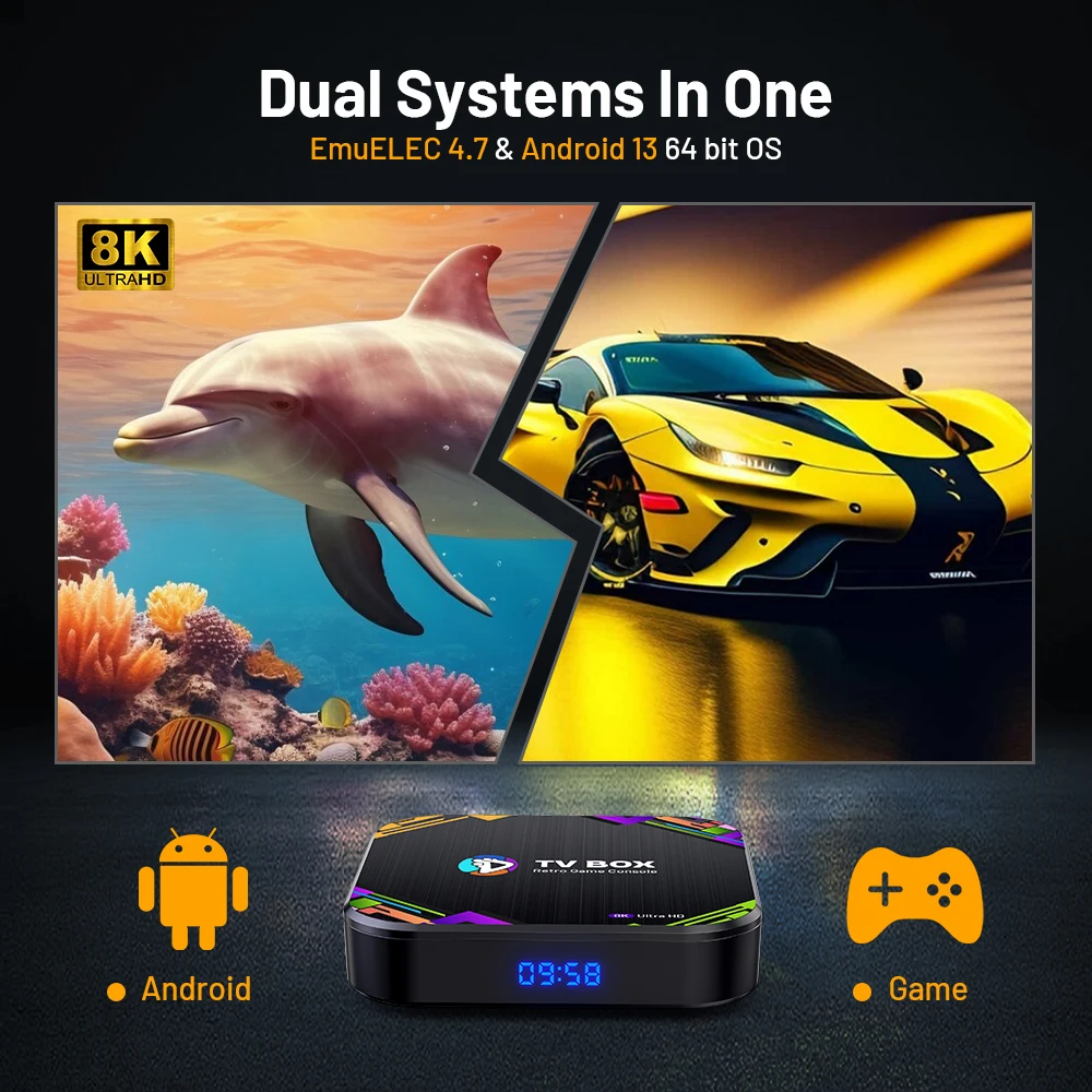 Kinbrick-consola de juegos Retro X8 Super, con 30000 juegos para PS1/PSP/DC/N64/MAME, salida 8K HD con controlador - imagen 5