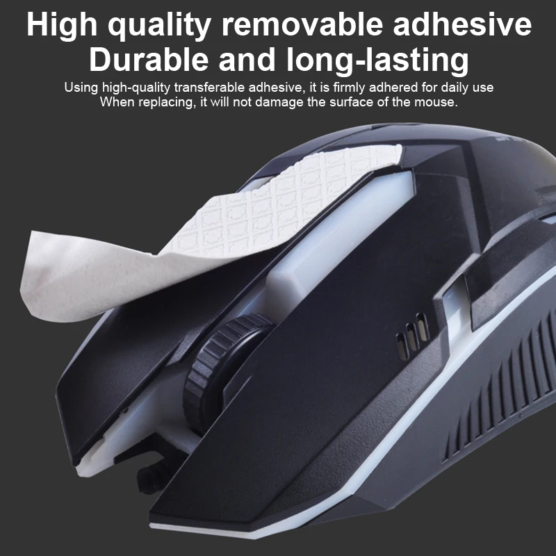 Cinta de agarre antideslizante para ratón, pegatina de estilo Universal para juegos inalámbricos, 15x11cm, resistente al desgaste, para PC, escritorio y portátil - imagen 3