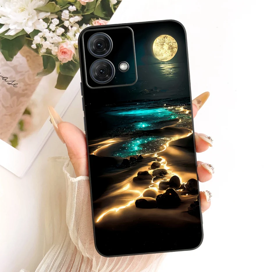 Para Motorola Moto G84 funda MotoG54 lindo conejo de dibujos animados pintado cubierta suave TPU funda de teléfono para Moto G54 G 84 MotoG84 Fundas parachoques - imagen 4