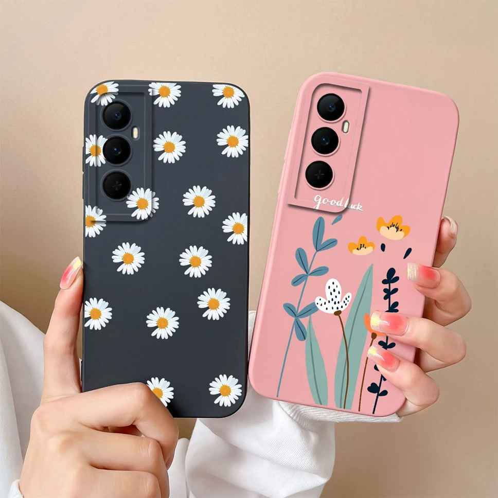 Funda de silicona líquida a prueba de golpes para Realme, carcasa de teléfono con patrón de dinosaurio de dibujos animados, suave, para RealmeC 65 4G - imagen 3