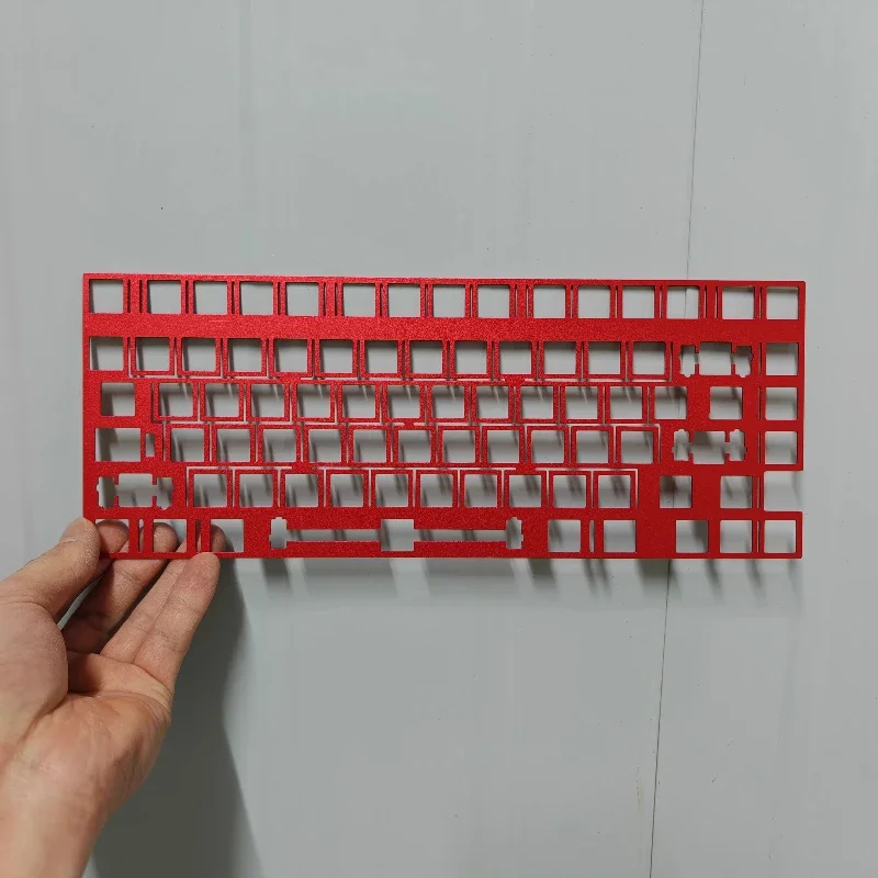 Placa de posicionamiento de teclado PMO Wave75 personalizada Fr4 Pom Pc Pp fibra de carbono ánodo de latón PCB de aluminio accesorios de diseño para jugadores Diy - imagen 4