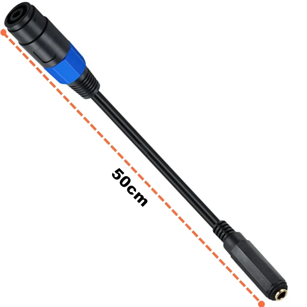 Altavoz a Cable de audio de 6,5mm Speakon macho hembra a codo Mono TS de 6,35mm cobre puro 1-5m para Cable de altavoz DJ/PA con bloqueo giratorio - imagen 2