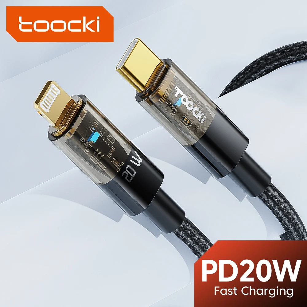 Toocki-Cable USB tipo C para iPhone, Cable de datos de carga rápida para iPhone 14, 13, 12 Pro Max, XS, XR, 8, 7, PD, 20W