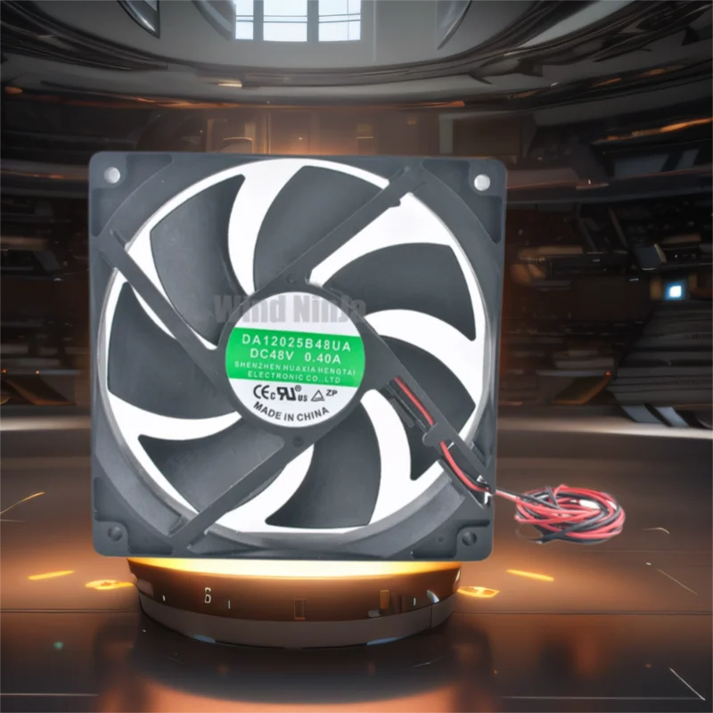 DA12025B48UA 12cm 120mm ventilador de flujo Axial 120x120x25mm DC48V 0.40A ventilador de refrigeración de doble rodamiento de bolas para convertidor de frecuencia de servidor - imagen 2