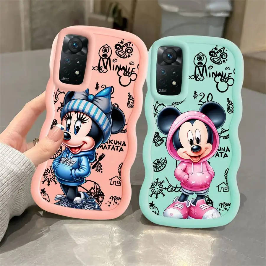 Funda para Xiaomi Redmi Note 13 Pro Plus 9S 9 11 12 10 14 Pro 8 10S funda de teléfono suave Minnie Mickey Disney - imagen 3