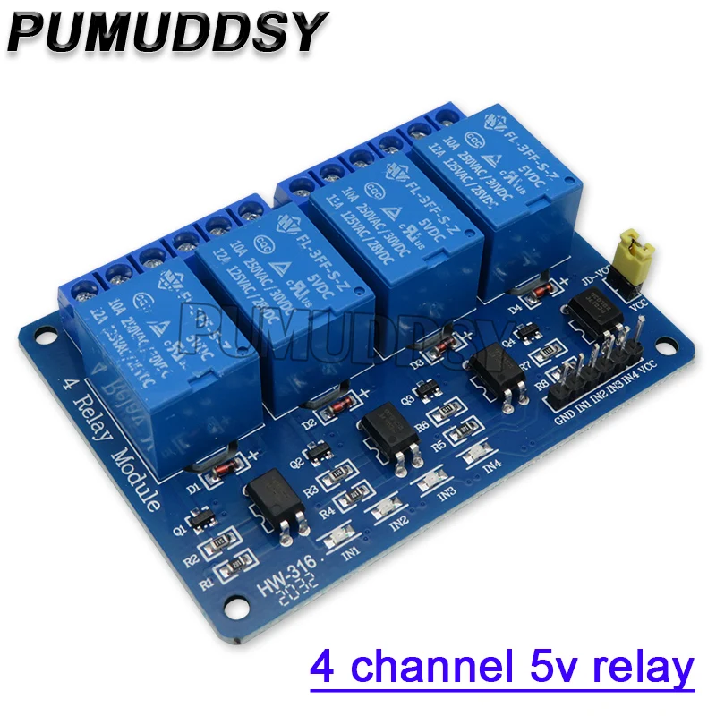 Módulo de relé con optoacoplador para Arduino, 1, 2, 4, 6, 8 canales, 5V, 12V, salida de 1, 2, 4, 6 y 8 vías - imagen 4