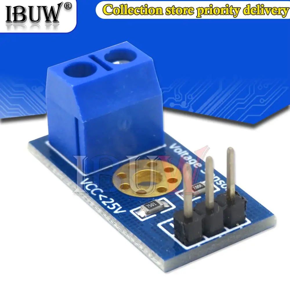 Módulo Sensor de voltaje estándar DC 0-25V, ladrillos electrónicos de prueba, Robot inteligente para arduino, Kit Diy - imagen 2