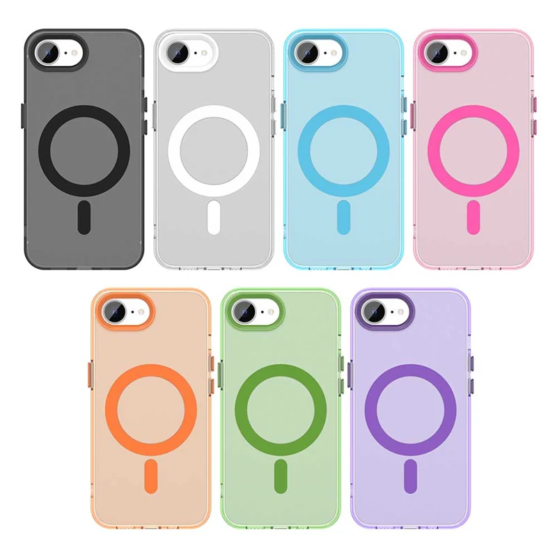 Para iPhone 16E funda iPhone 16E Capas nuevo Color a prueba de golpes carga inalámbrica magnético mate Fundas iPhone 16E iPhone16e - imagen 3