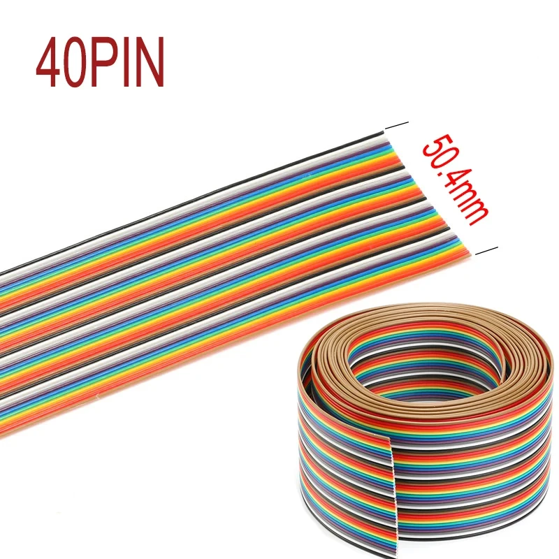 Cable plano de color paso de 5/1 metros, 10P/14P/16P/20P/26P/34P/40P, Cable DuPont arcoíris para conector FC dupont de 2,54mm IDC - imagen 5