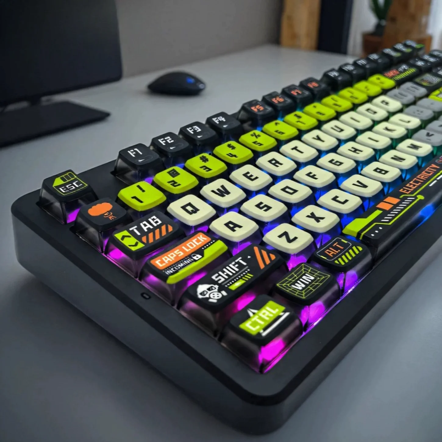 Kit de llavero de pudín PBT 125, parte inferior transparente, constelación de la suerte, teclado mecánico 60/64/84/98/108, interruptor MX - imagen 4