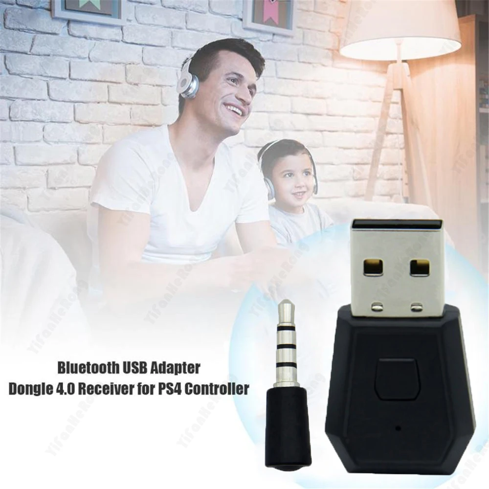 Adaptador Dongle USB inalámbrico, transmisor Compatible con Bluetooth para mando de juegos PS4, consola, receptor de auriculares con micrófono - imagen 3