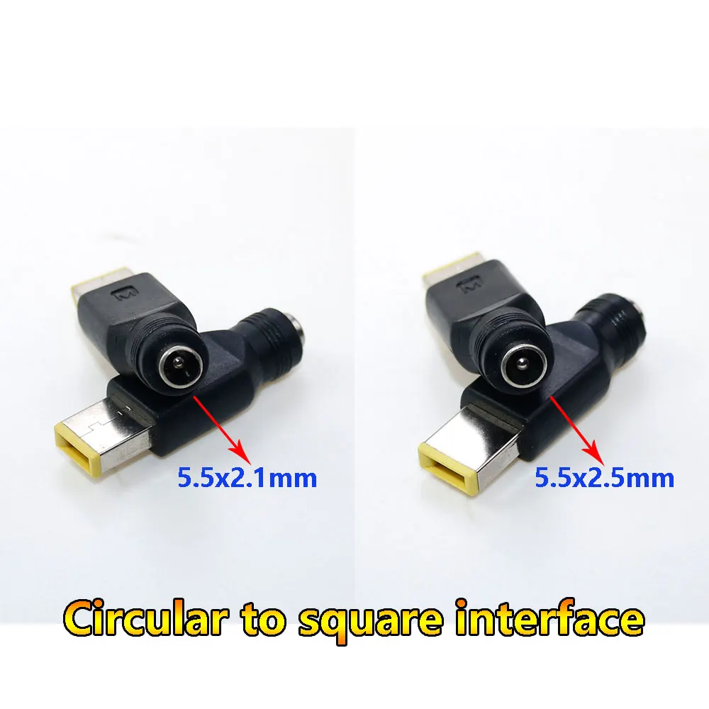 Adaptador de corriente para Lenovo ThinkPad, de 20V convertidor de potencia, CC de 5,5x2,1mm, 5,5x2,5mm, enchufe hembra a cuadrado, fuente de cargador, 1 ud.