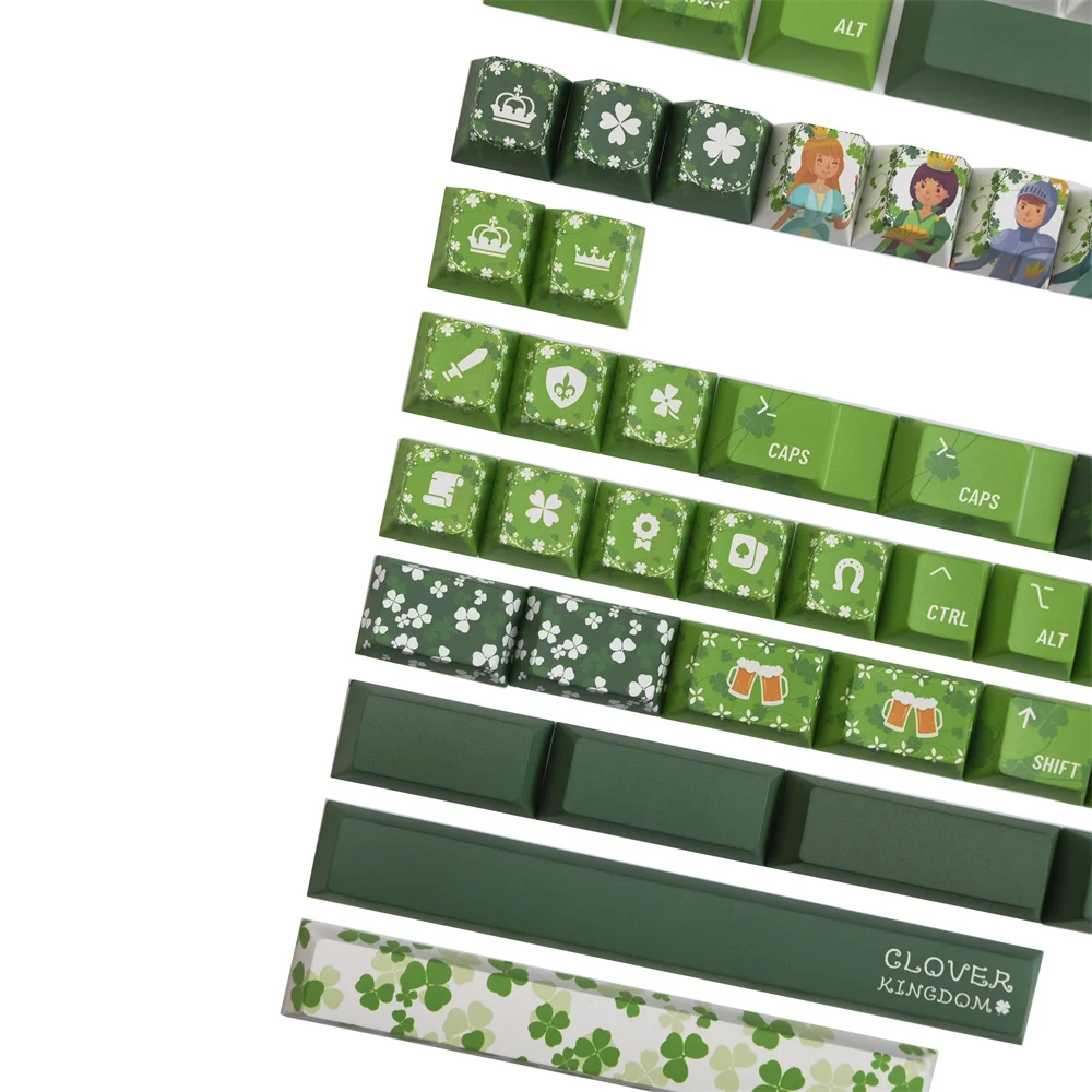 Tapa de teclado PBT Cherry Profile, 142 teclas, sublimación de tinte, Etymon irlandés, diseño Original, Teclado mecánico MX Switch - imagen 5