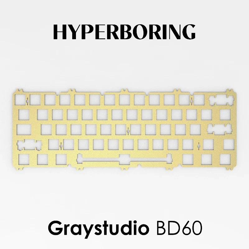 Placa de posicionamiento Graystudio BD60, accesorios de teclado mecánico personalizados, PC PP, aluminio, latón, Material de fibra de carbono, bricolaje para jugadores - imagen 2