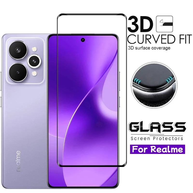 Cubierta completa de vidrio para Realme 15 Pro, Protector de pantalla de vidrio templado Realme 15 Pro, película protectora 3D para teléfono Realme 15 Pro