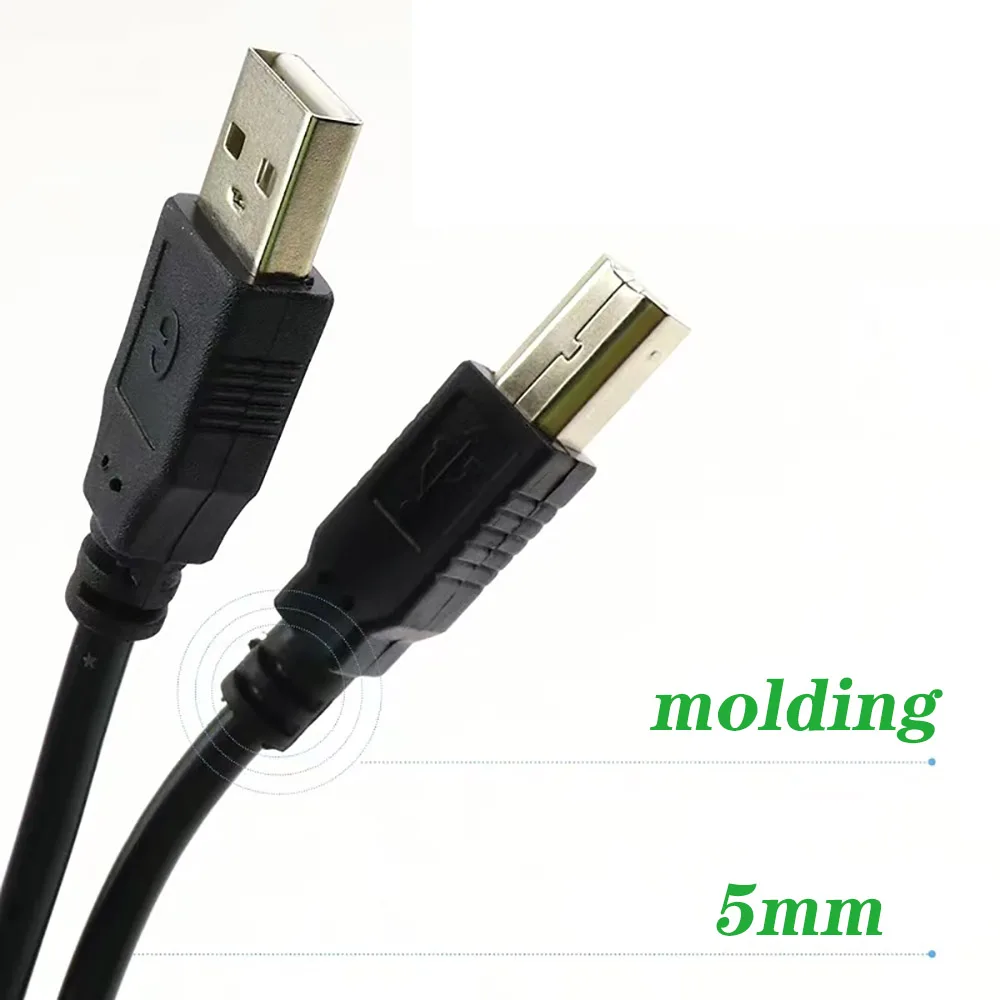 10 Uds. Cables de datos de impresora de 1m/1,5 m, núcleo de cobre puro, cable de fecha negro, puerto micro USB USB A OTG, accesorios de impresora - imagen 3
