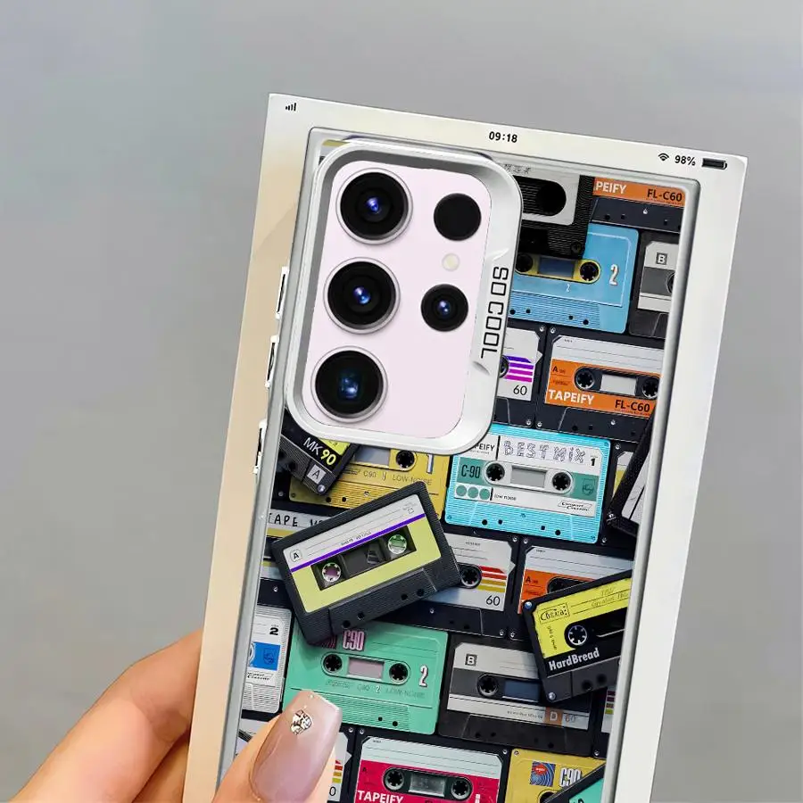 Funda blanda para Samsung Galaxy S24 FE S20 FE S22 Ultra S25Plus Note 20 Ultra S25 S23 S21 S24Ultra patrón de cinta de la suerte - imagen 3