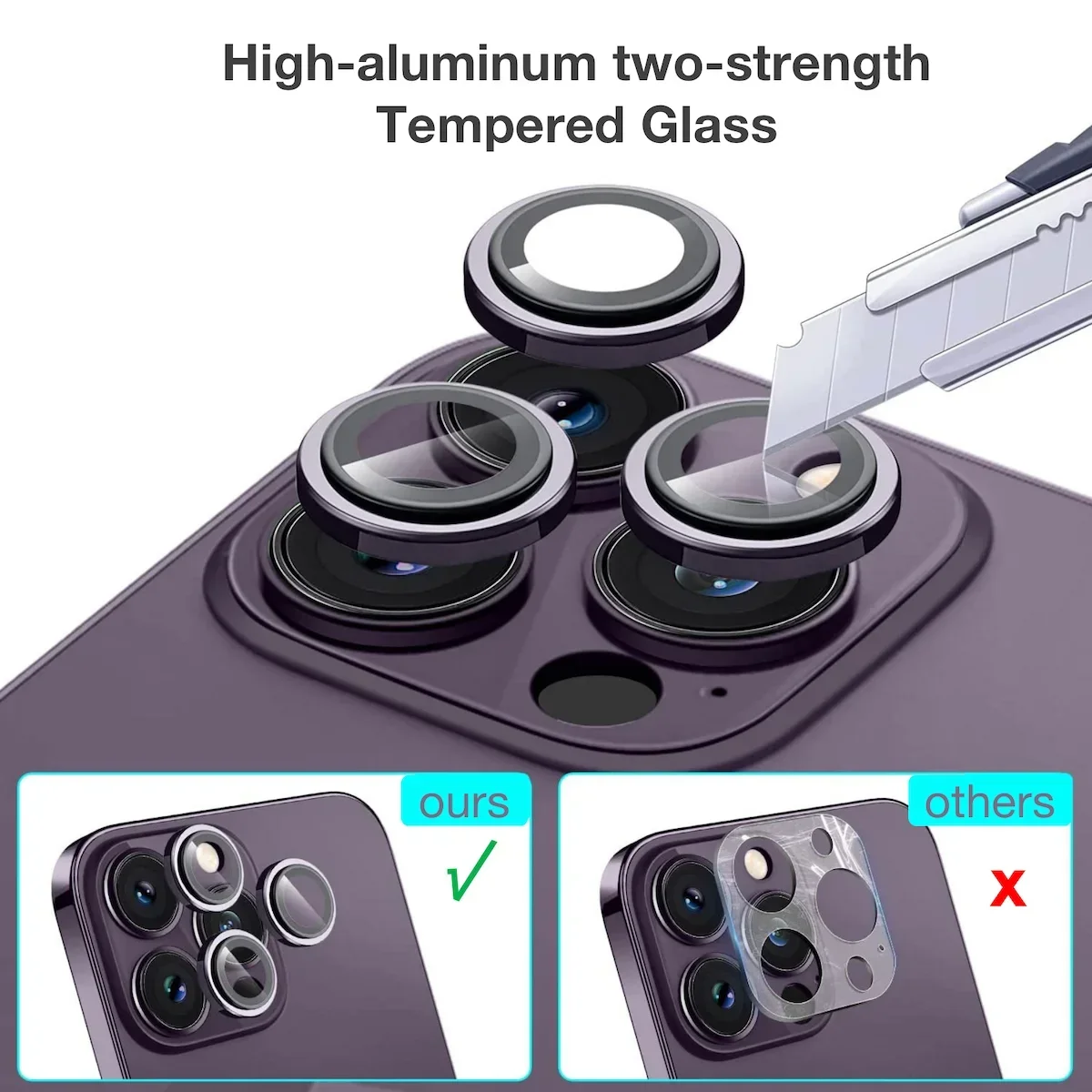 2-3 uds para IPhone 17 16 15 14 Pro Max 16 Plus cámara sigilosa resistente a proteger la película de fotografía Vedio tomar una imagen película Tesist - imagen 4